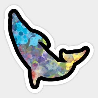Cool Dolphin Sea Fabe Colourful T-shirt Sticker